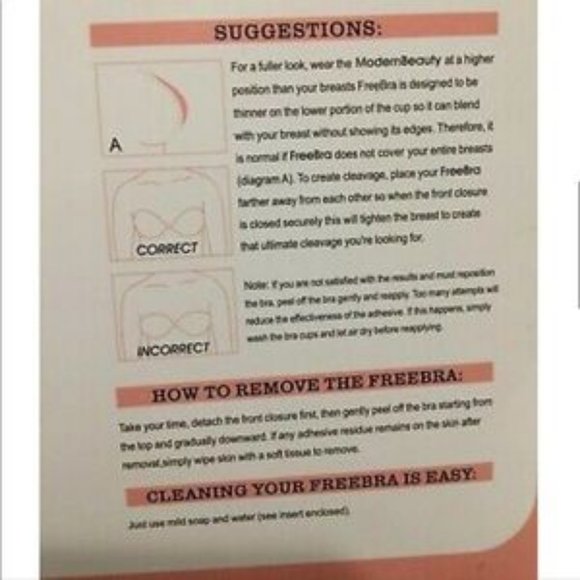 Silicone Nu Bra Freebra Push-Up Sticky Bra - C Cup - Picture 3 of 5